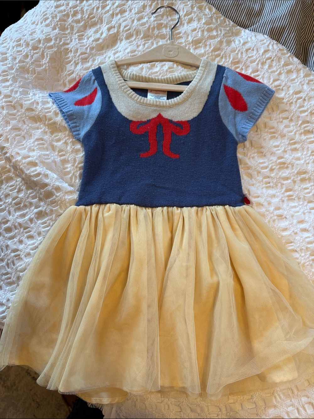 Disney Blue Knit Bodice with Yellow Tulle Skirt Dress